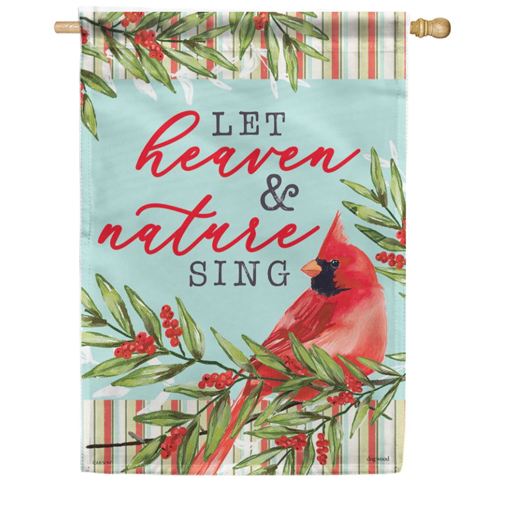 Carson Let Heaven and Nature Sing Cardinal House Flag