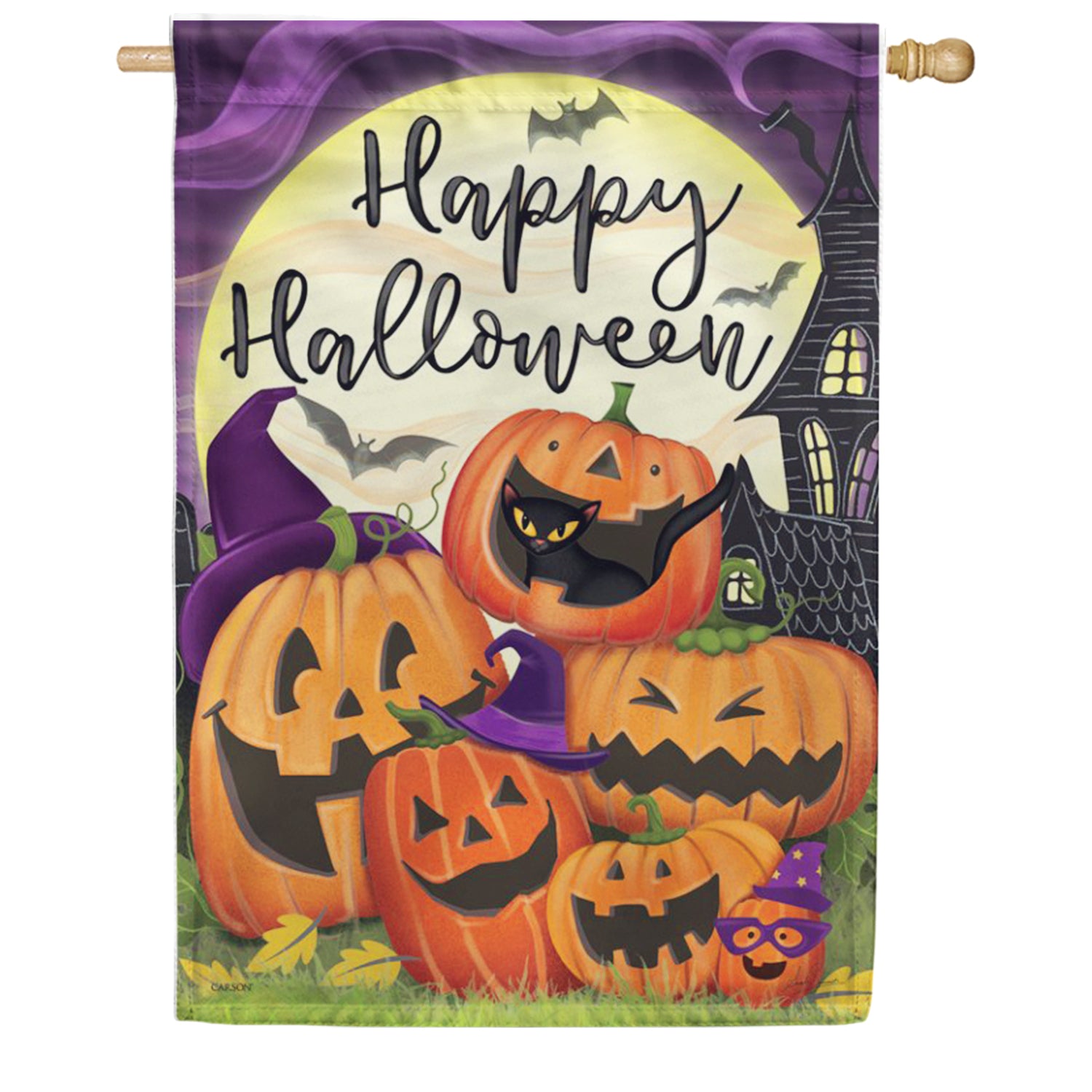 Carson House Flag - Halloween Pumpkins