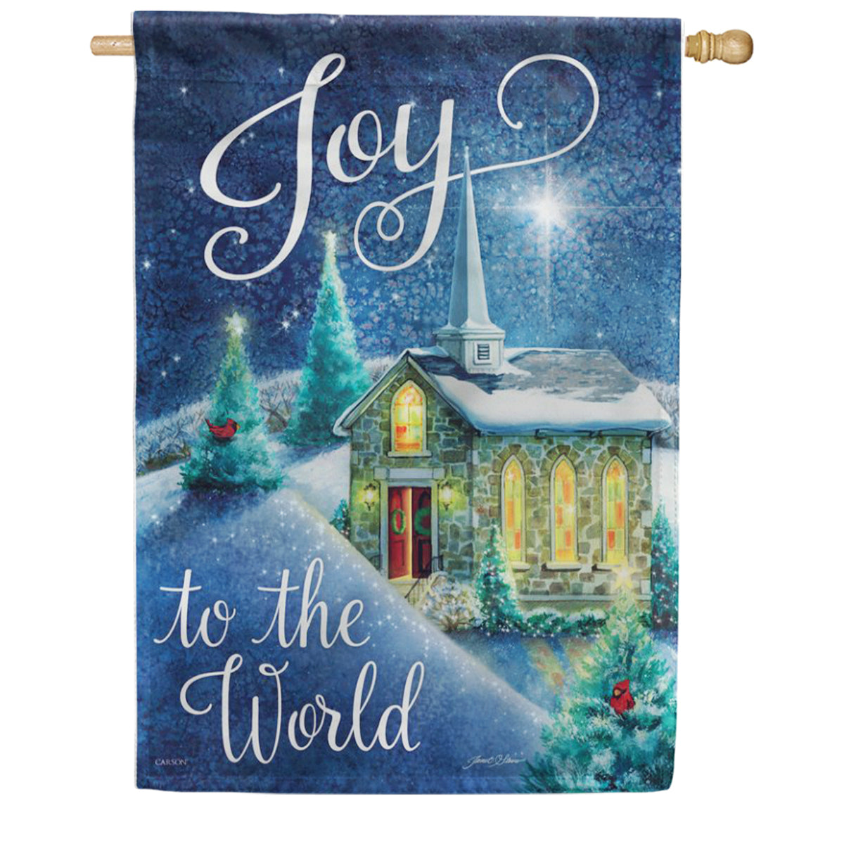Carson Joy to the World Church House Flag