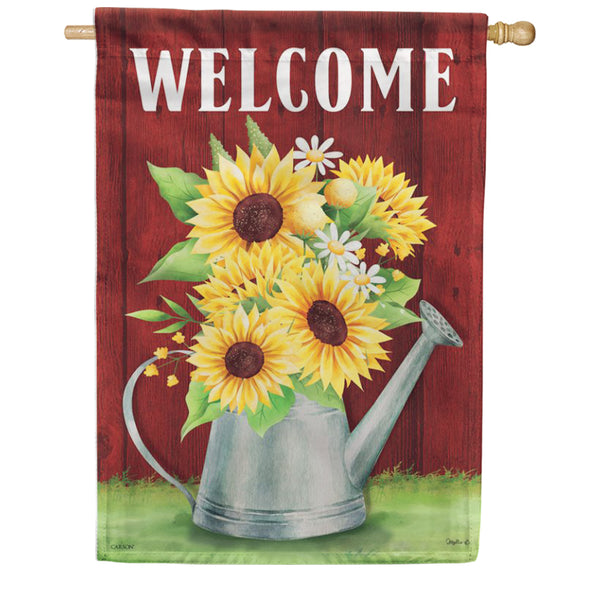 Carson House Flag - Sunflowers & Daisies
