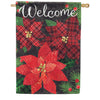 Carson Plaid Poinsettias House Flag