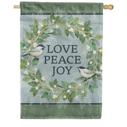 Carson House Flag - Love Peace Joy