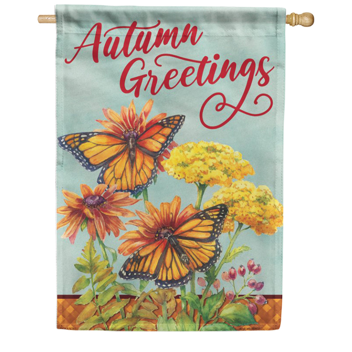 Carson Autumn Monarchs House Flag