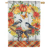 Carson House Flag - Chickadee Wreath