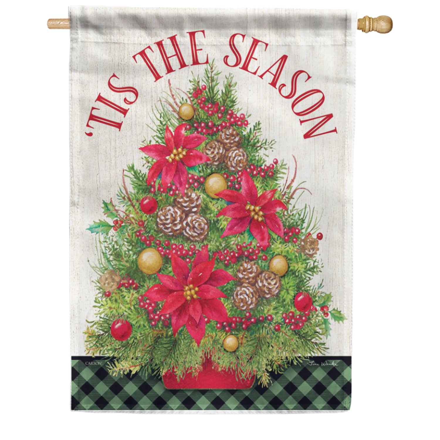 Carson House Flag - Christmas Tree