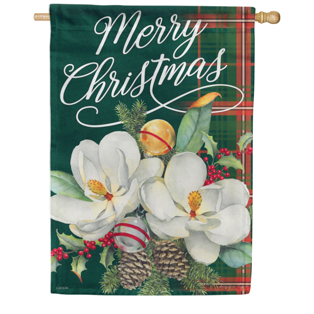 Carson Elegant Magnolia Christmas Mailbox Cover