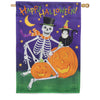 Carson Happy Skeleton House Flag