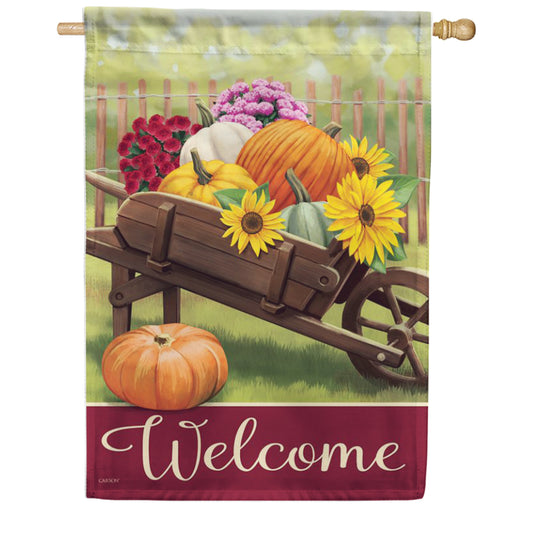 Carson Harvest Wagon House Flag