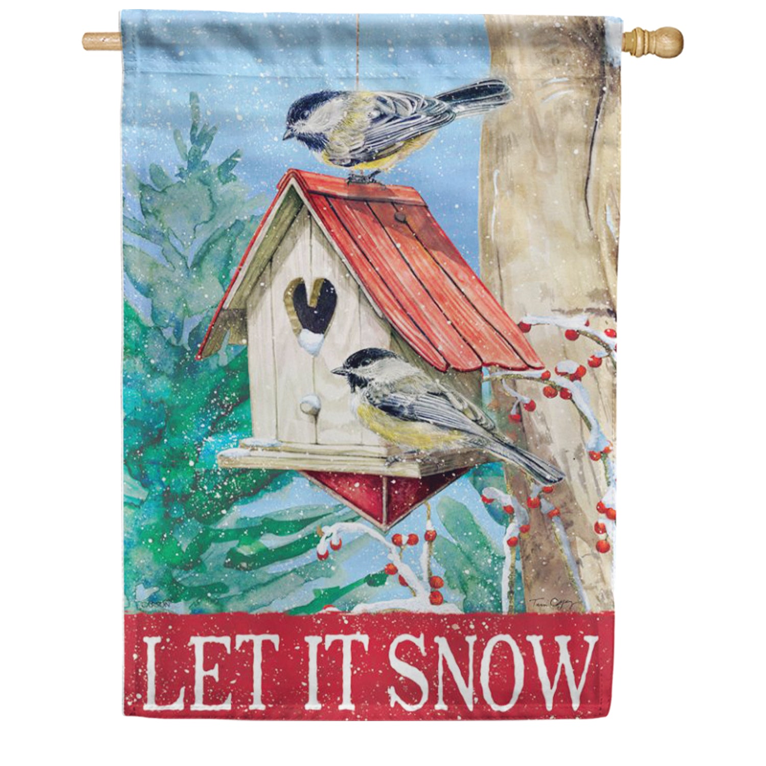 Carson House Flag - Red Roof Birdhouse