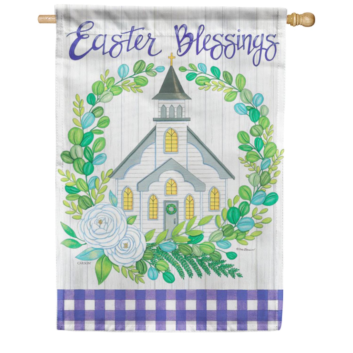 Carson Easter Blessings House Flag