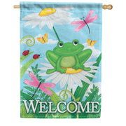 Carson Welcome Frog House Flag