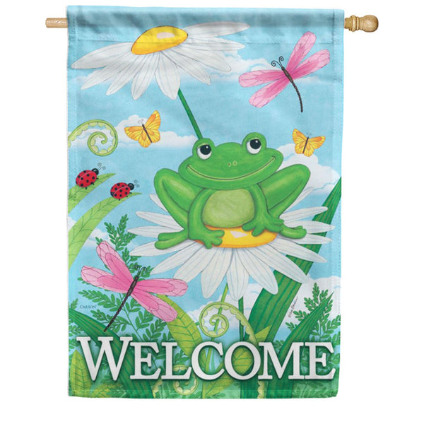 Carson Welcome Frog House Flag
