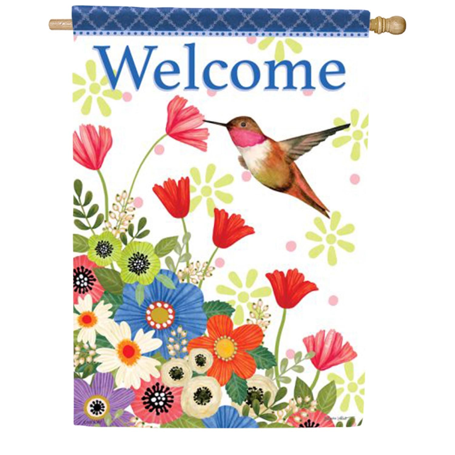 Carson Garden Hummingbird House Flag