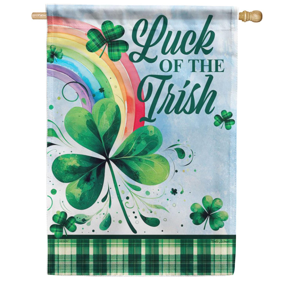 Carson Luck of the Irish House Flag