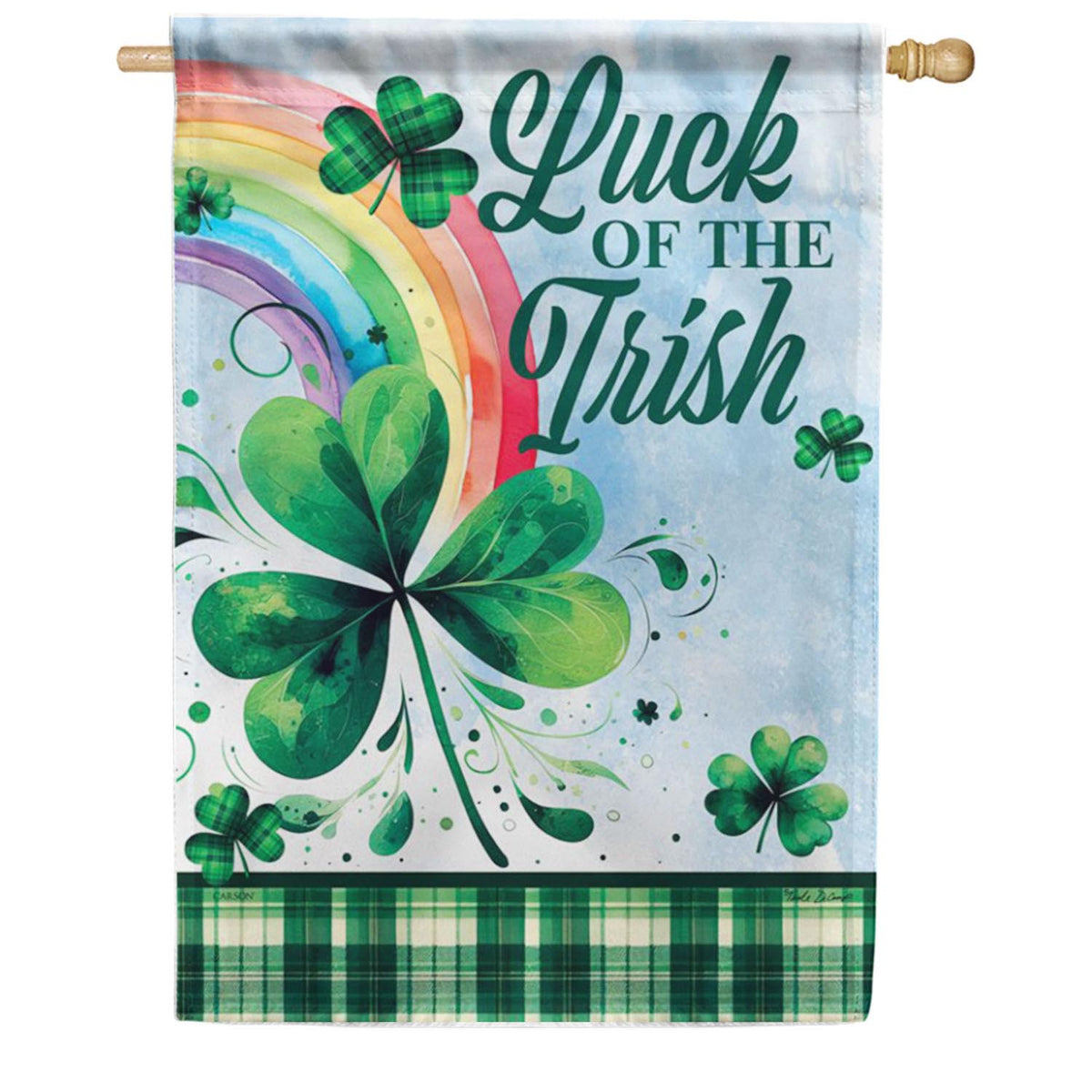 Carson Luck of the Irish House Flag