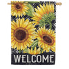 Carson Welcome Sunflowers House Flag