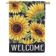 Carson Welcome Sunflowers House Flag