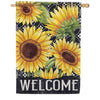 Carson Welcome Sunflowers House Flag