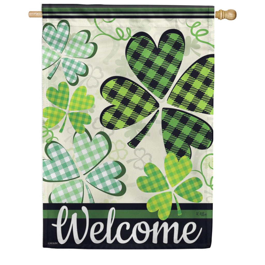 Carson Shamrock Welcome House Flag