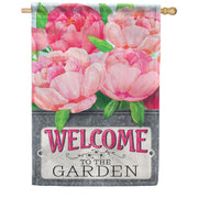 Carson Pink Floral Garden House Flag
