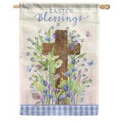 Evergreen Easter Egg Basket Moire House Flag