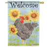 Carson Chicken & Sunflowers House Flag