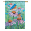 Carson Bluebird Delight House Flag