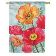 Carson Bright Poppies House Flag