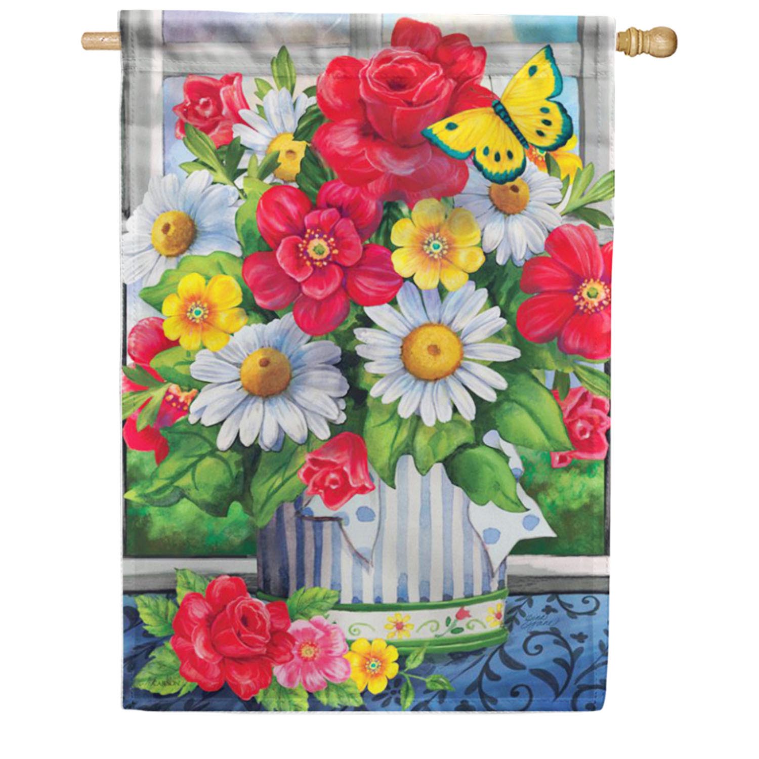Carson In Full Bloom House Flag