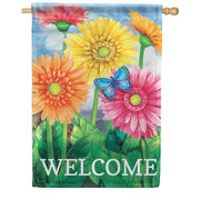 Carson Gerbera Welcome House Flag