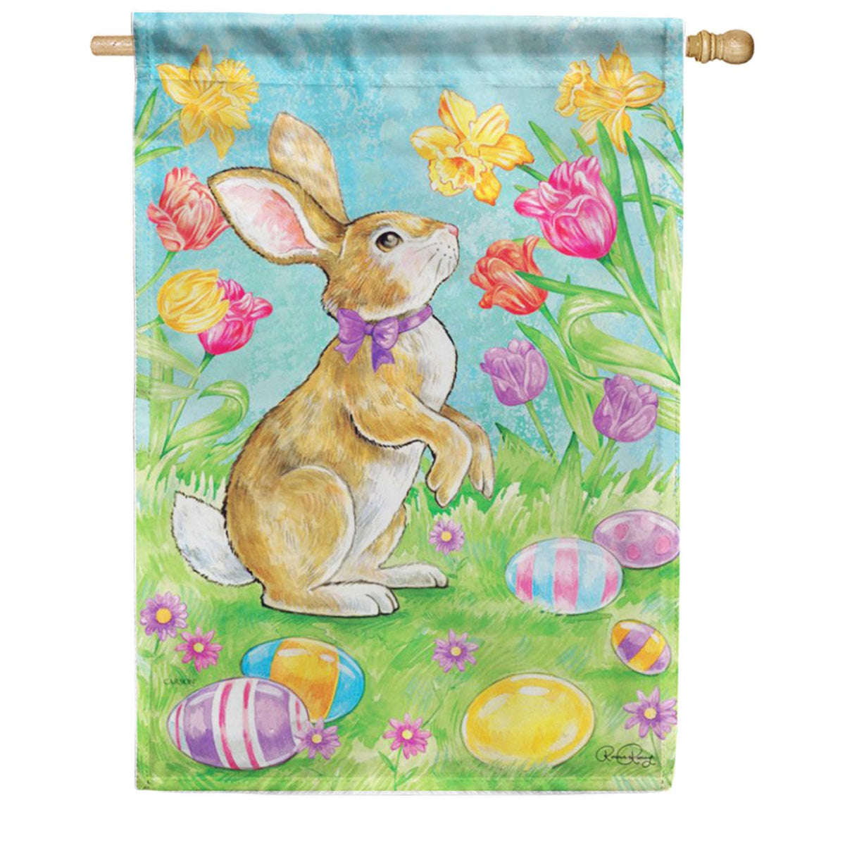 Carson Stop & Smell The Flowers House Flag