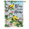 Carson Bless This Home Goldfinches House Flag