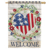 Carson Patriotic Heart House Flag