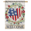 Carson Patriotic Heart House Flag