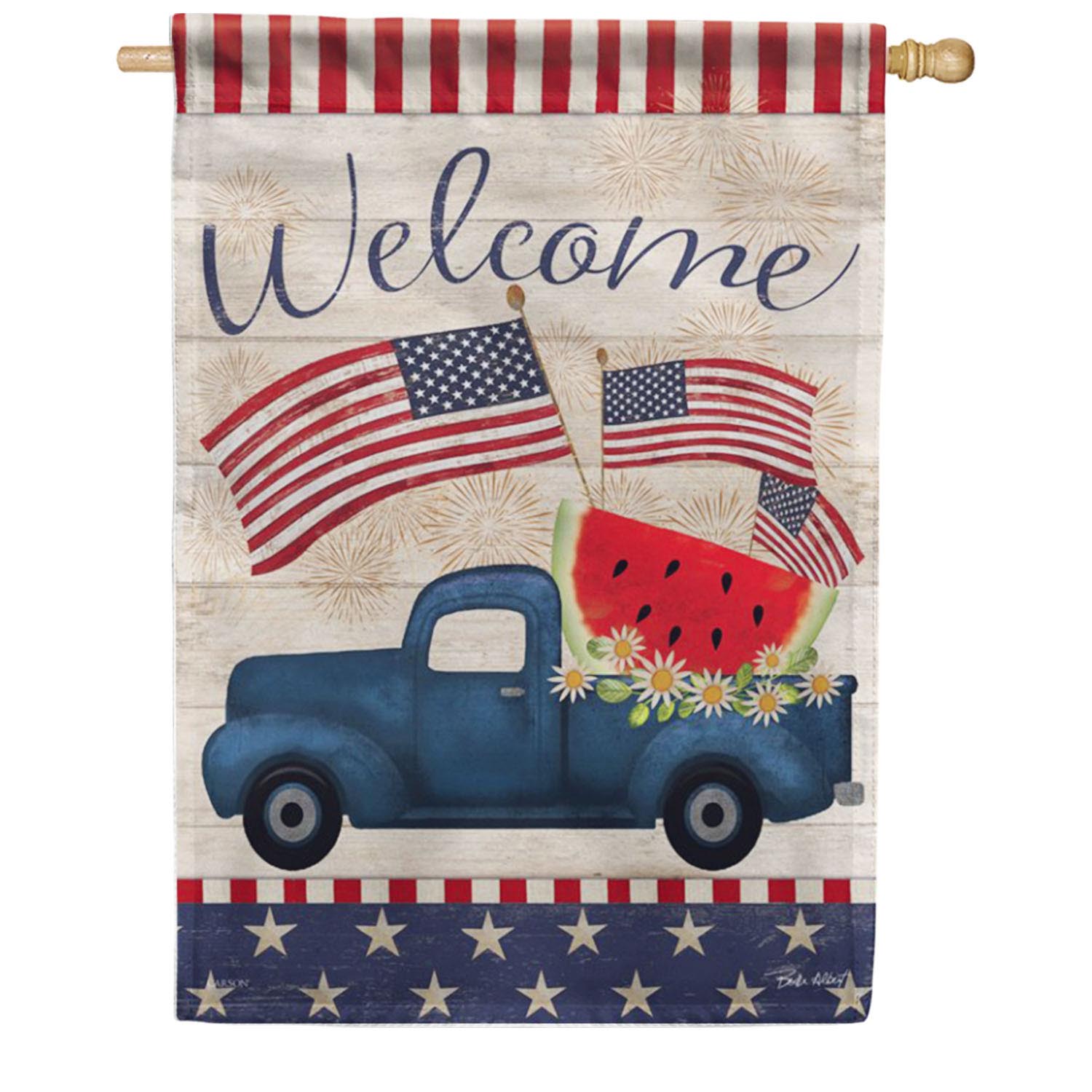 Carson Patriotic Truck House Flag