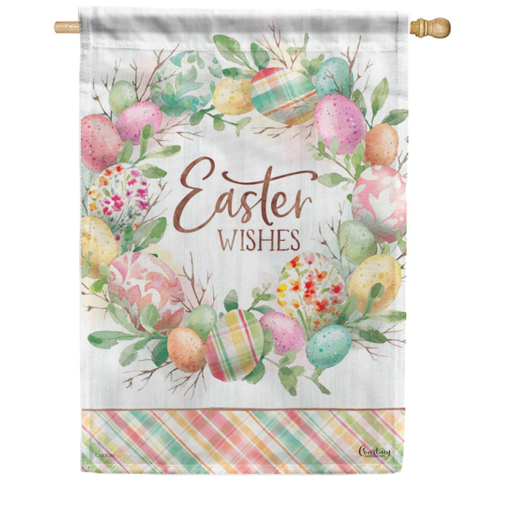 Carson Easter Wishes House Flag
