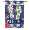 Indigo Leaf Flip Flops House Flag