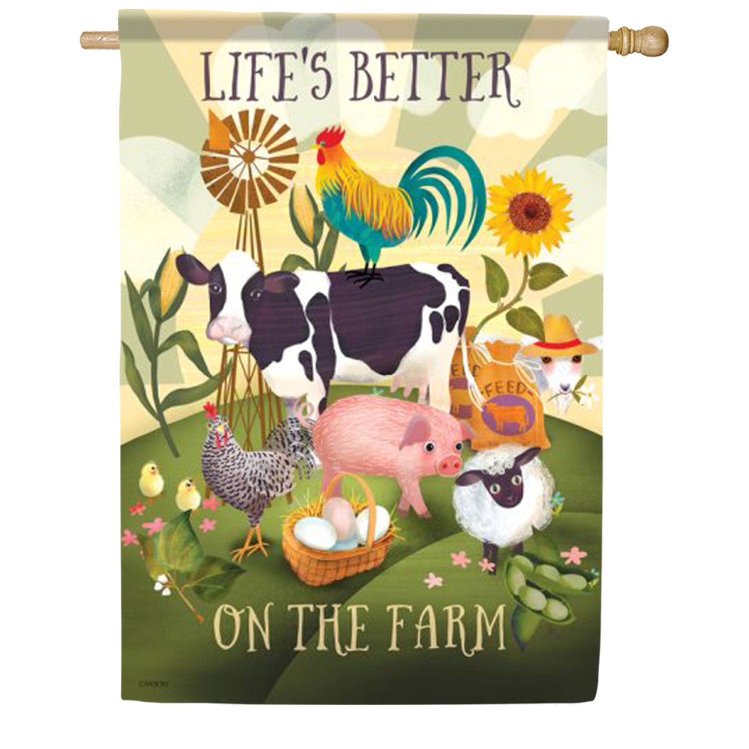Carson On The Farm House Flag