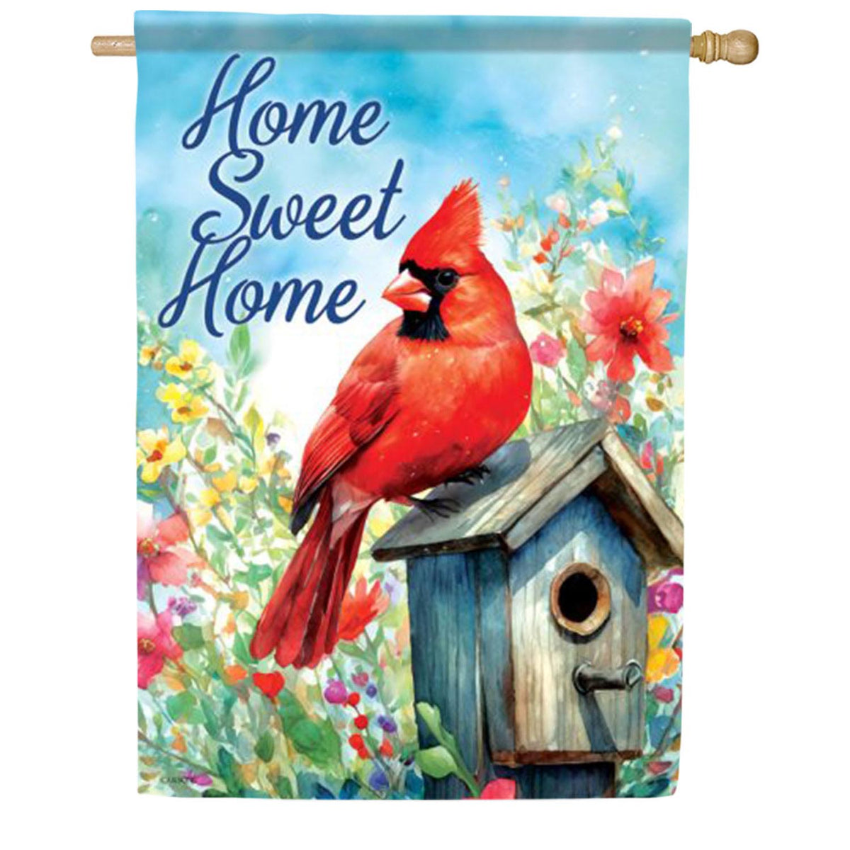 Carson Cardinal Home House Flag