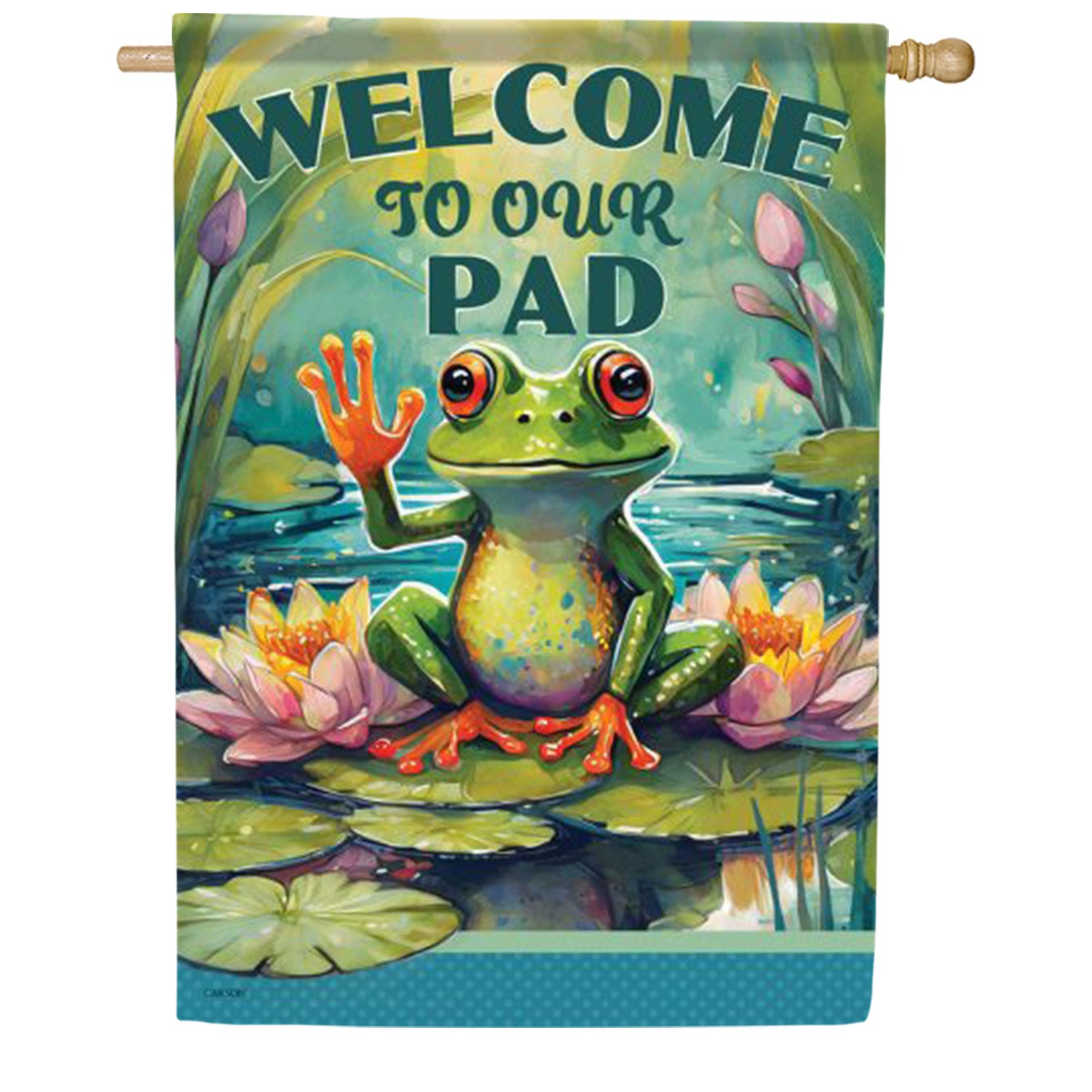 Carson Welcome To Our Pad House Flag