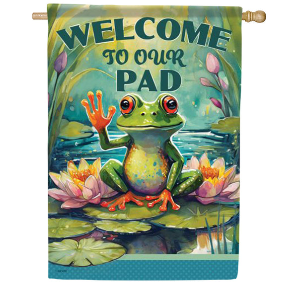 Carson Welcome To Our Pad House Flag