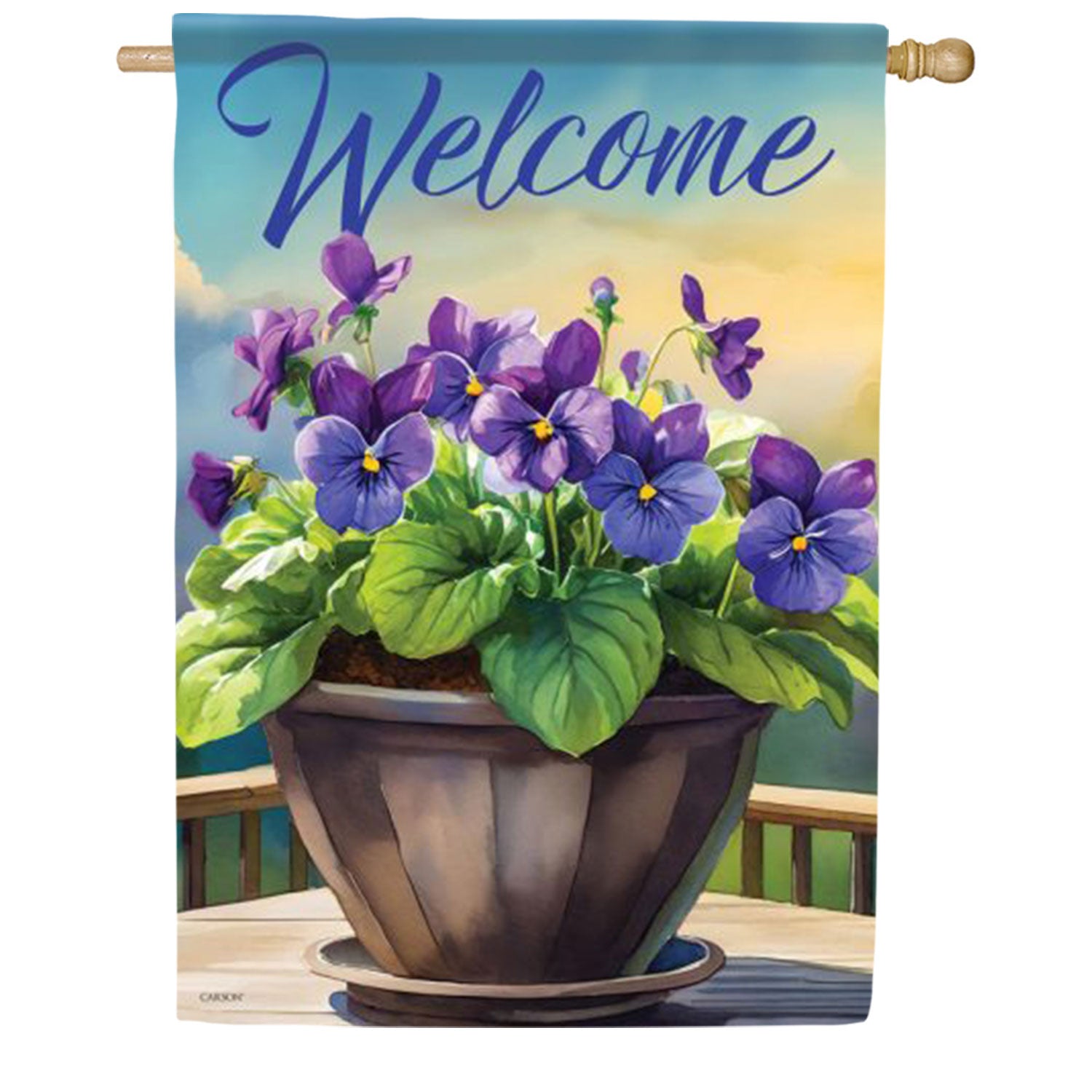 Carson Sunkissed Violets House Flag