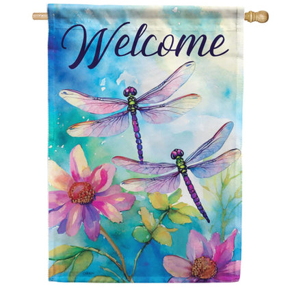 Carson Dragonfly Splash House Flag