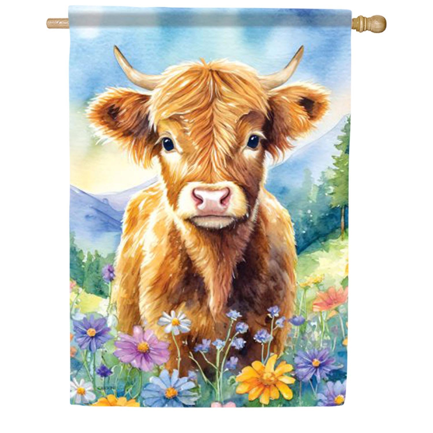 Carson Highland & Wildflowers House Flag