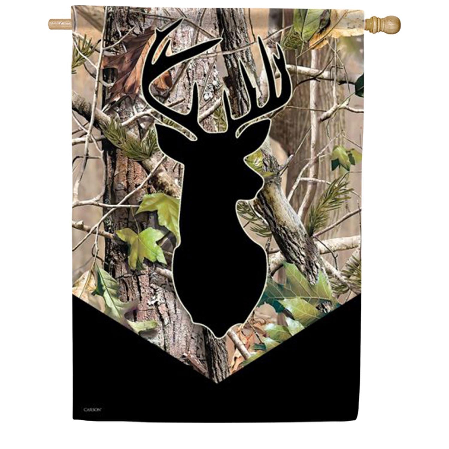 Carson Camo Buck House Flag