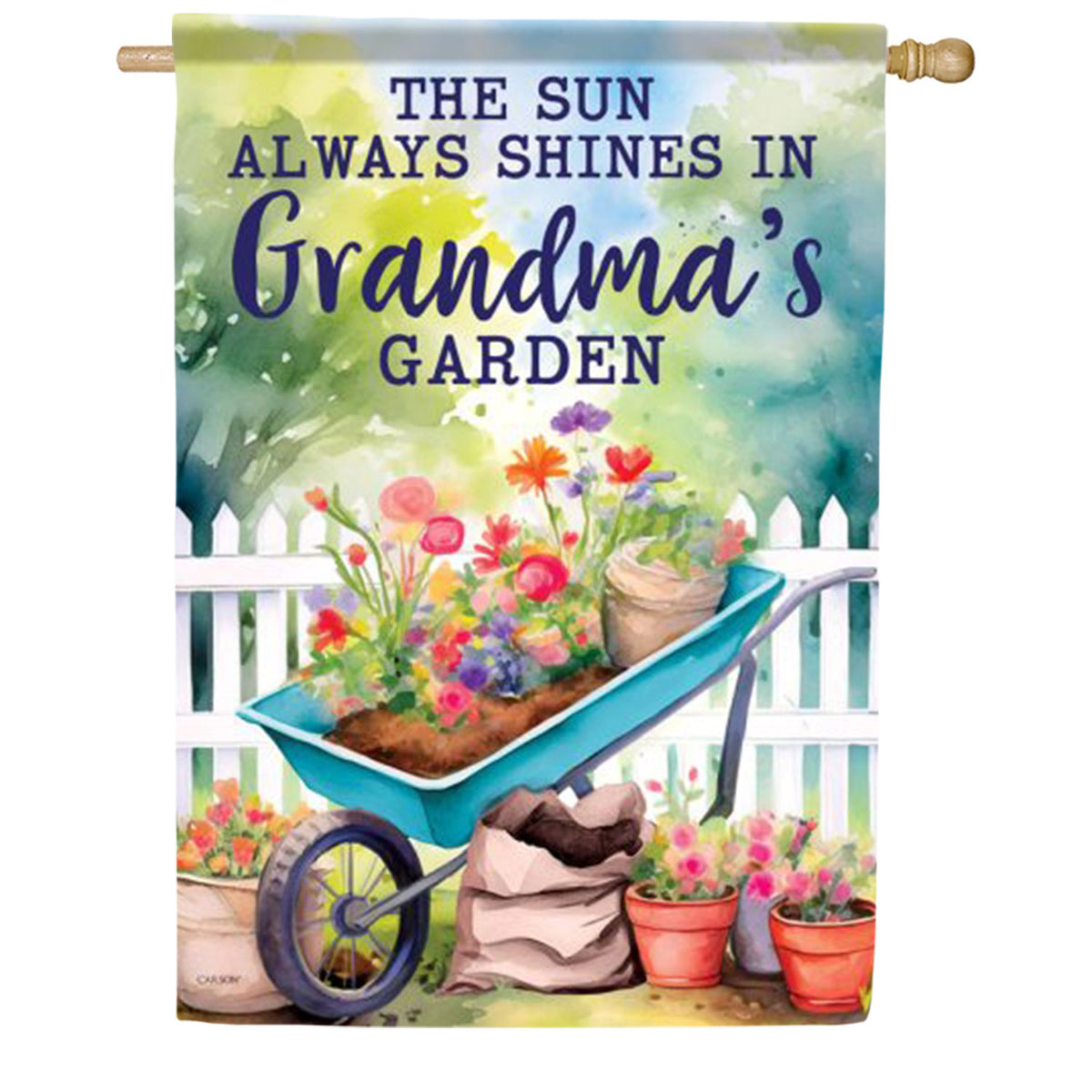 Carson Grandma's Garden House Flag
