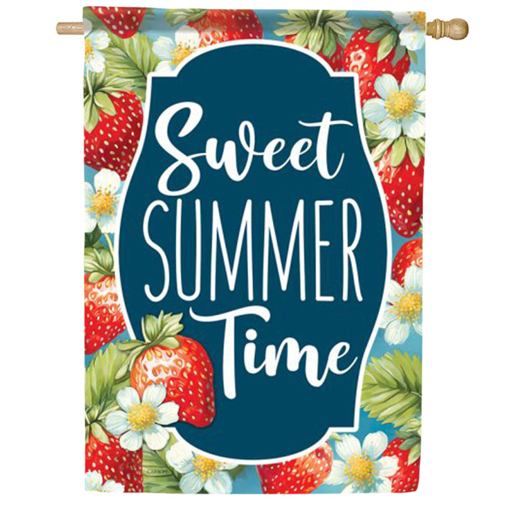 Carson Strawberry Summer House Flag
