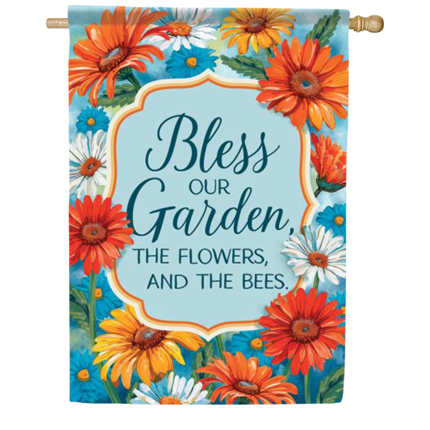 Carson Bless Our Garden House Flag