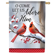 Carson Adore Him Cardinals House Flag