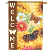 Carson Welcome Butterflies House Flag